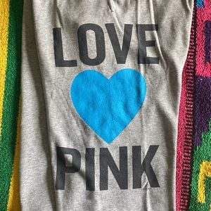 PINK Medium gray sweatpants/joggers